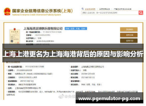 上海上港更名为上海海港背后的原因与影响分析