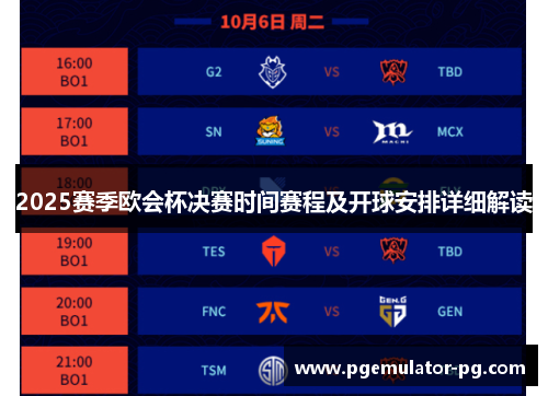 2025赛季欧会杯决赛时间赛程及开球安排详细解读 2025赛季欧会杯决赛时间赛程及开球安排详细解读